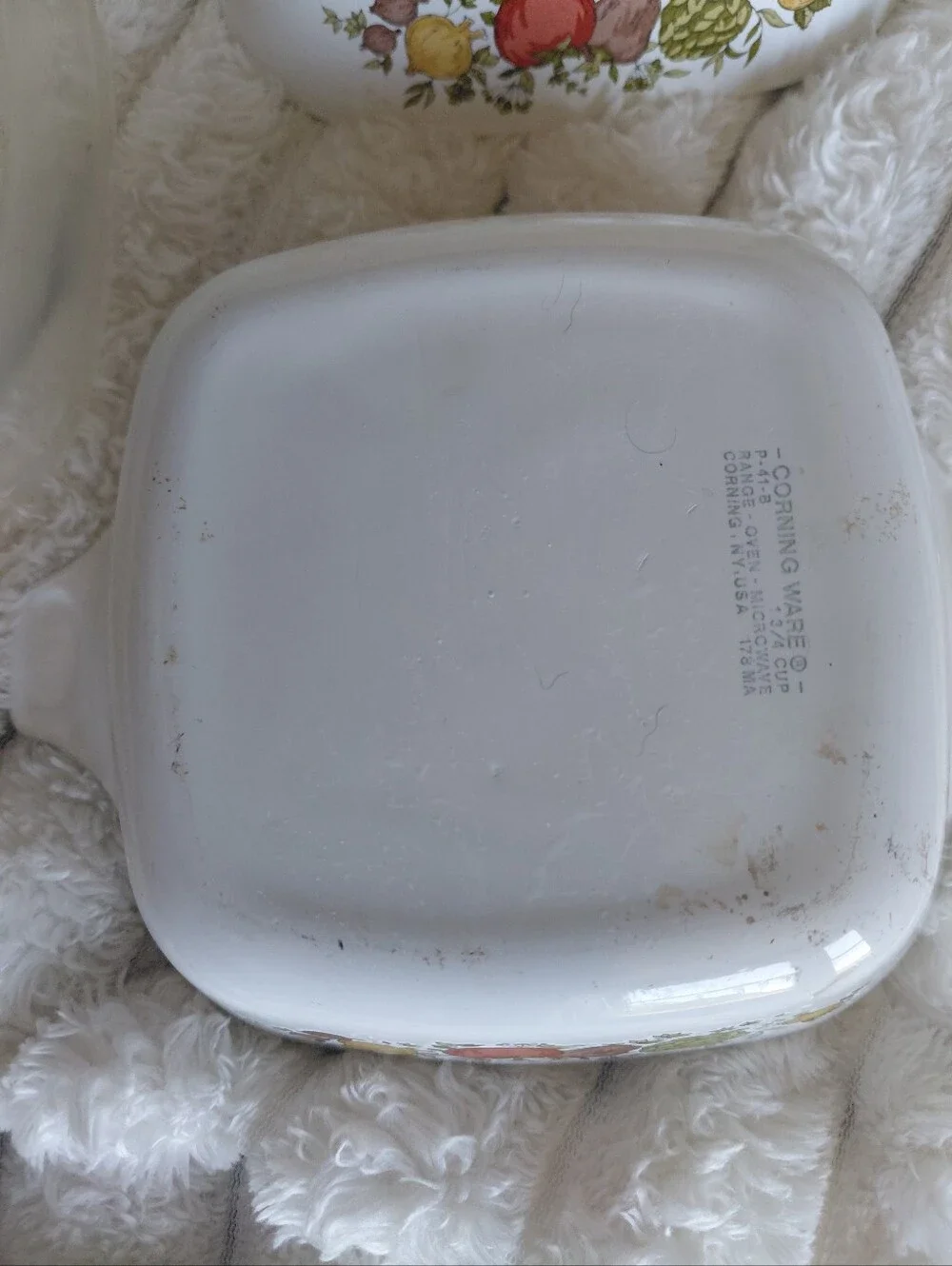 P-41-B Spice Of Life Corning Ware 1 3/4 Cup Set Of 2 With One Plastic Lid